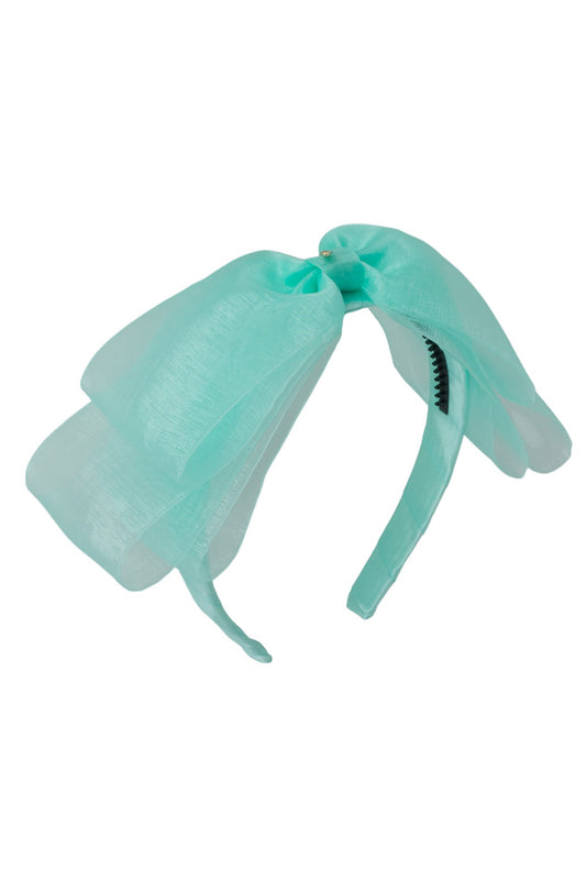 Heather Organza Headband - Aqua Mint Green