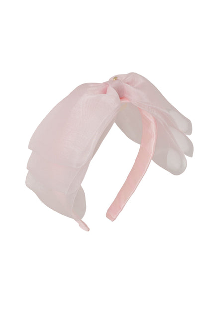 Heather Organza Headband - Baby Powder Pink
