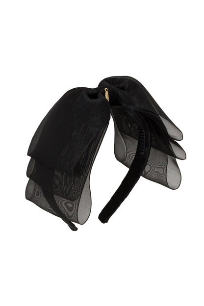 Heather Organza Headband - Black
