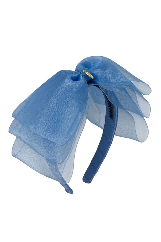 Heather Organza Headband - Capri Blue