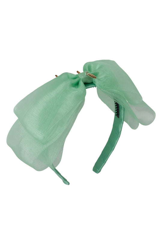 Heather Organza Headband - Celadon Green