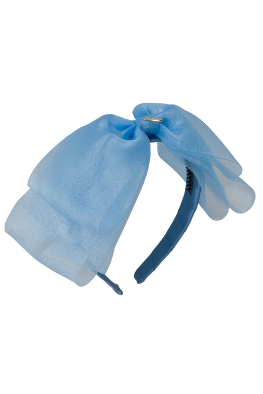 Heather Organza Headband - Copen Blue