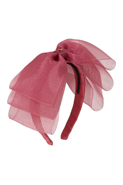 Heather Organza Headband - Cranberry