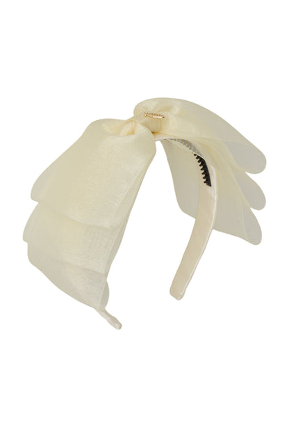 Heather Organza Headband - Ivory