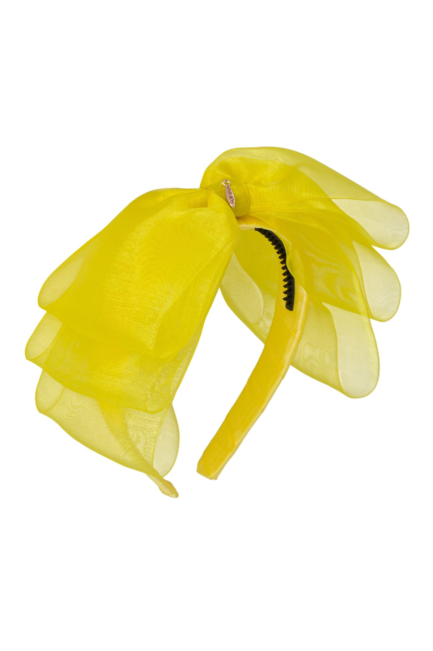 Heather Organza Headband - Lemon Yellow