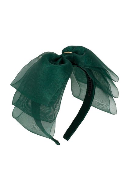 Heather Organza Headband - Spruce Green