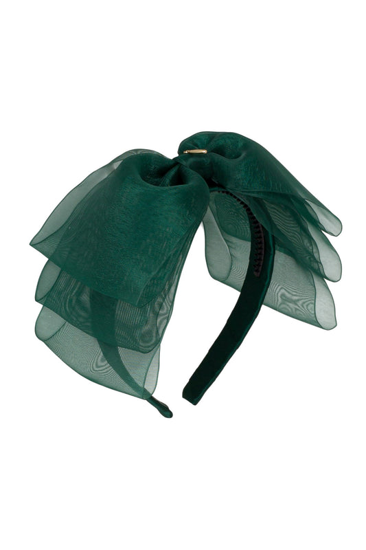 Heather Organza Headband - Spruce Green