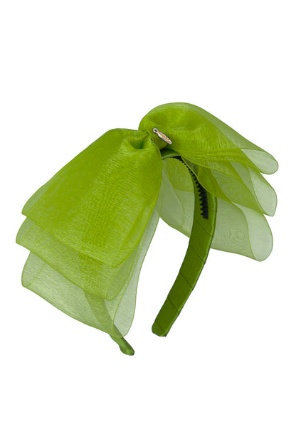 Heather Organza Headband - Apple Green