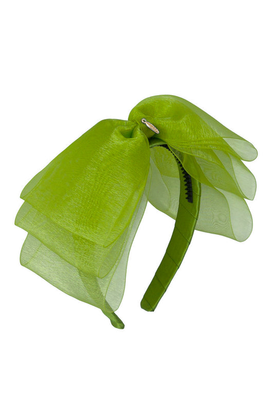 Heather Organza Headband - Apple Green