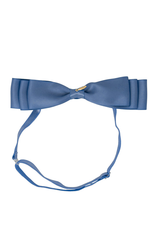 Heather Satin Wrap - Smoke Blue