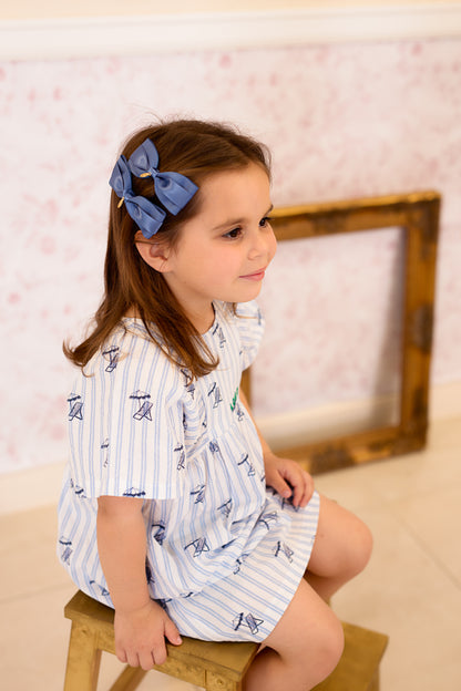 Layla Duo Bow Clip Set of 2 - Spring Moss