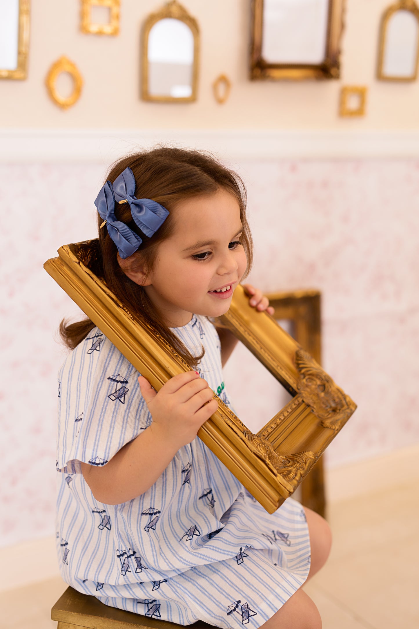 Layla Duo Bow Clip Set of 2 - Spring Moss