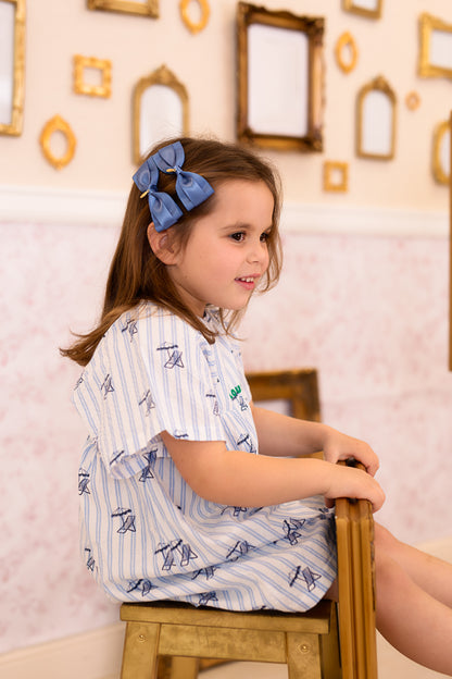 Layla Duo Bow Clip Set of 2 - Spring Moss