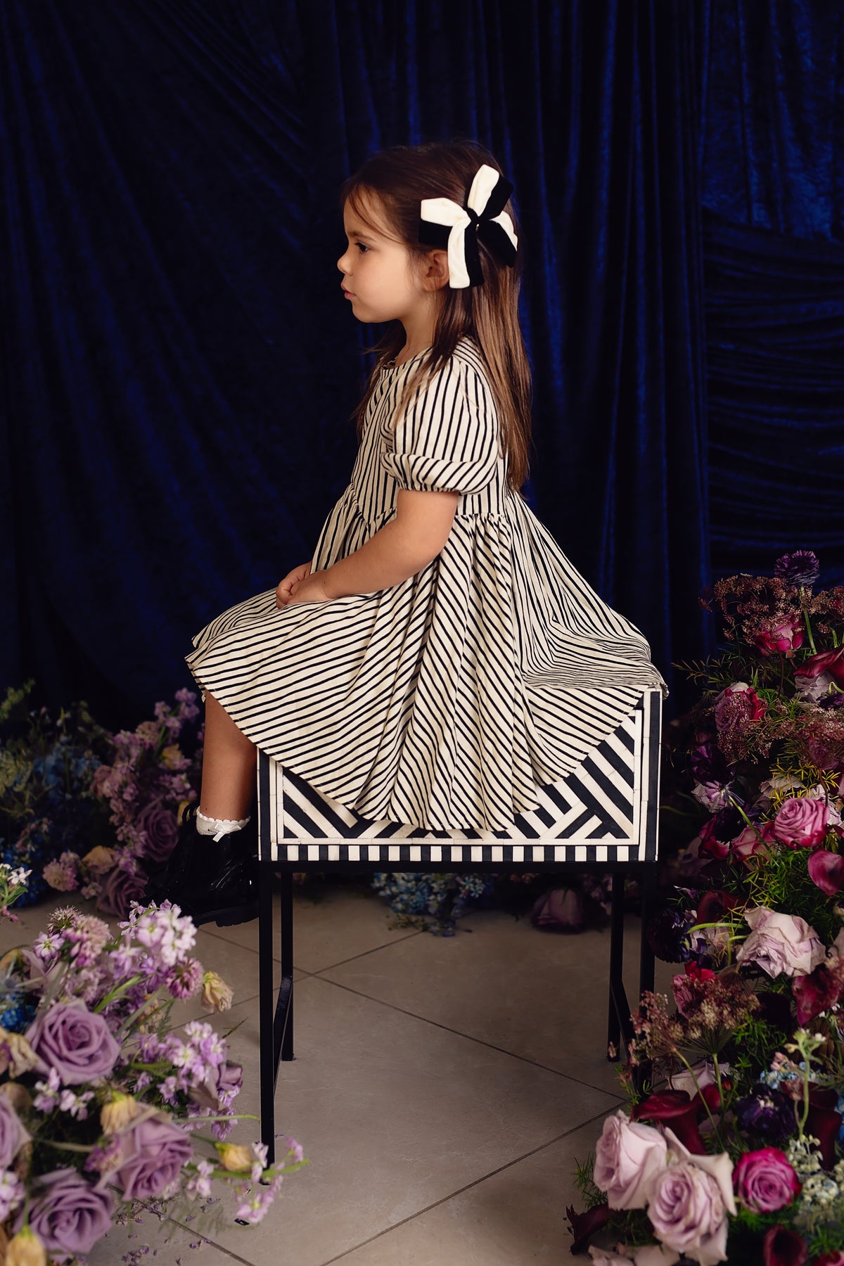 Pas De Deux Velvet Clip - Golden/Ivory