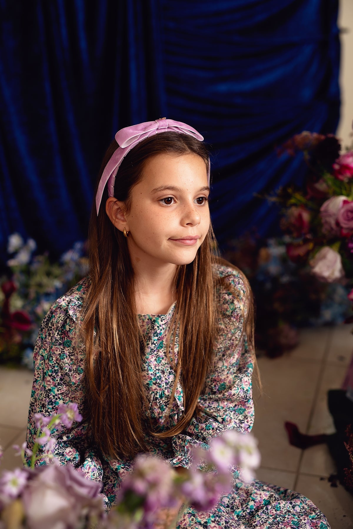 Matilda Velvet Headband - Rose