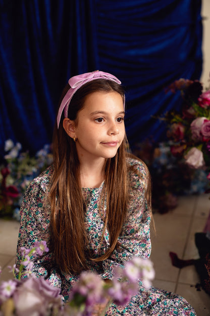 Matilda Velvet Headband - Rose