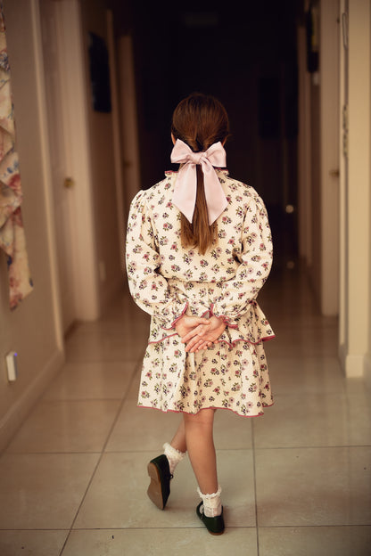 Prima Viscose Bow Clip - Dove White