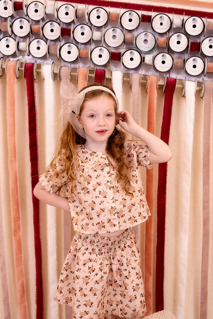 Belle Organza Fringe Headband - Mushroom Taupe (Handmade in the USA!)