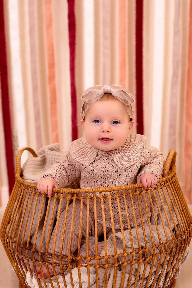 Primrose Bow Wrap - Antique Blue (Handmade in the USA!)