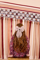 Oversized Bow Velvet Clip - Ivory (Handmade in the USA!)