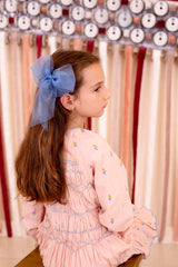 Oversized Organza Bow Clip  - Capri Blue (Handmade in the USA!)