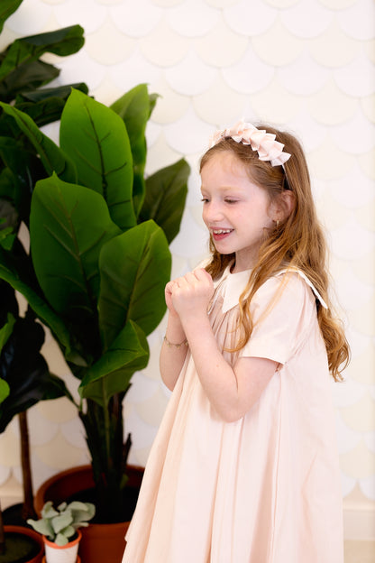 Pleated Ribbon Satin Headband - Red