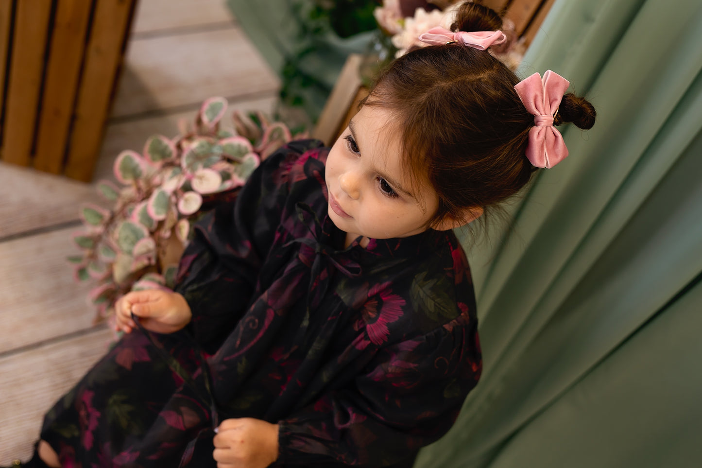 Mini Dahlia Piggy Clip Set - Baby Pink