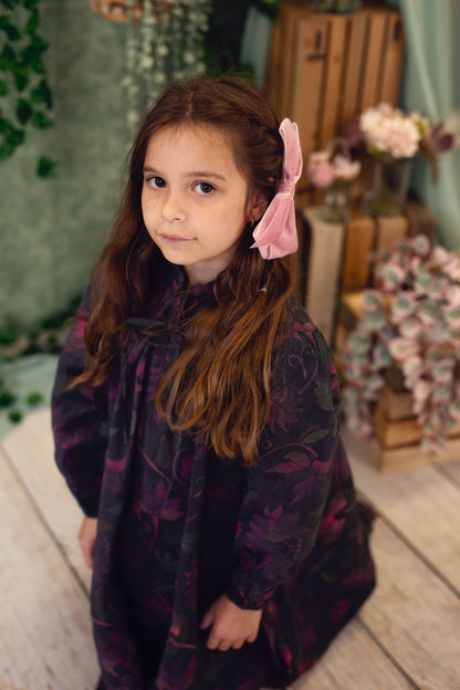 Dahlia Velvet Clip - Black
