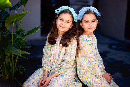 Heather Organza Headband - Copen Blue