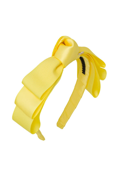 Knotted Heather Duo Headband - Lemon Yellow