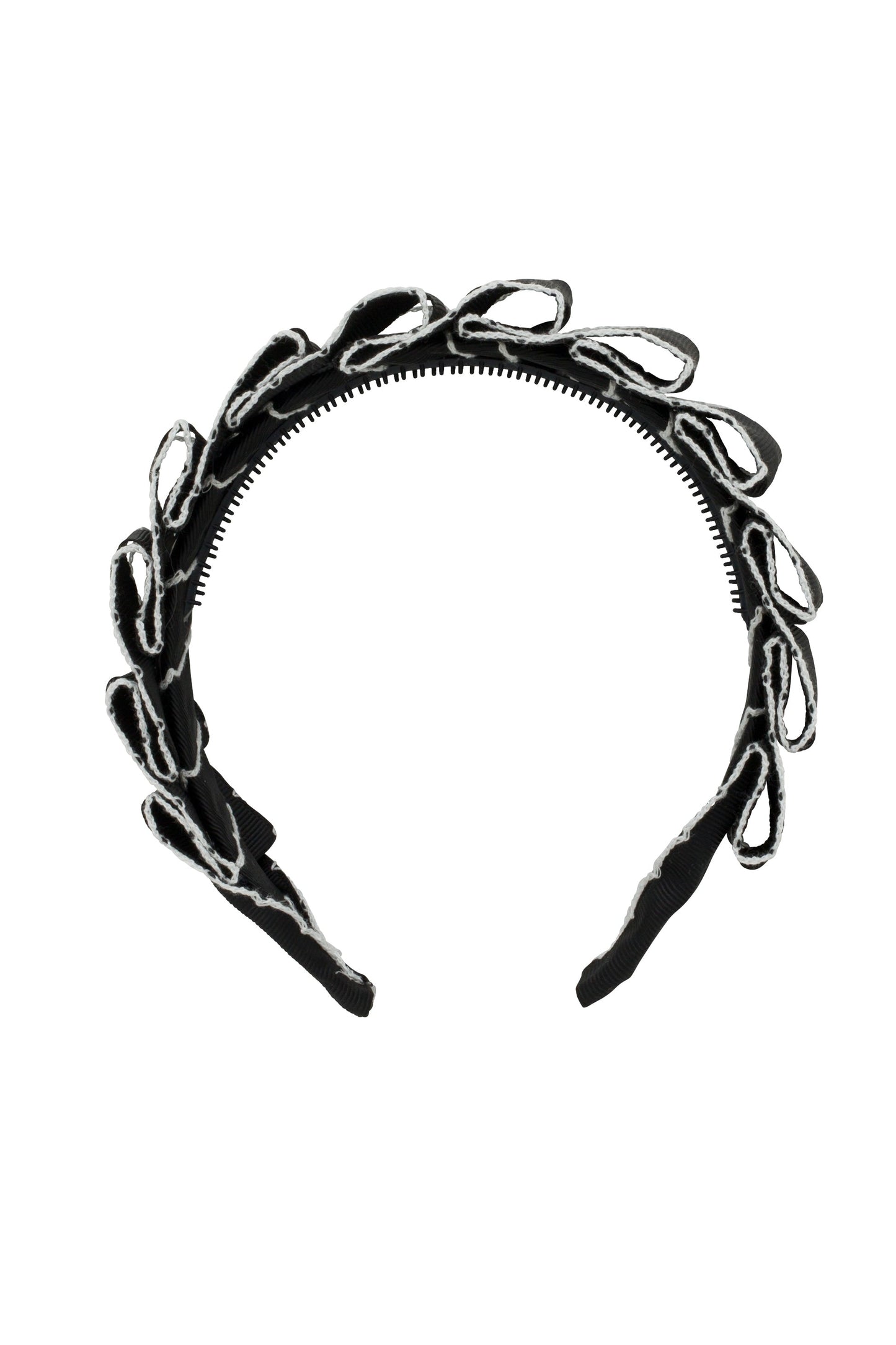 Layered Moonstitch Headband - Black