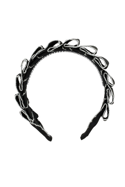Layered Moonstitch Headband - Black