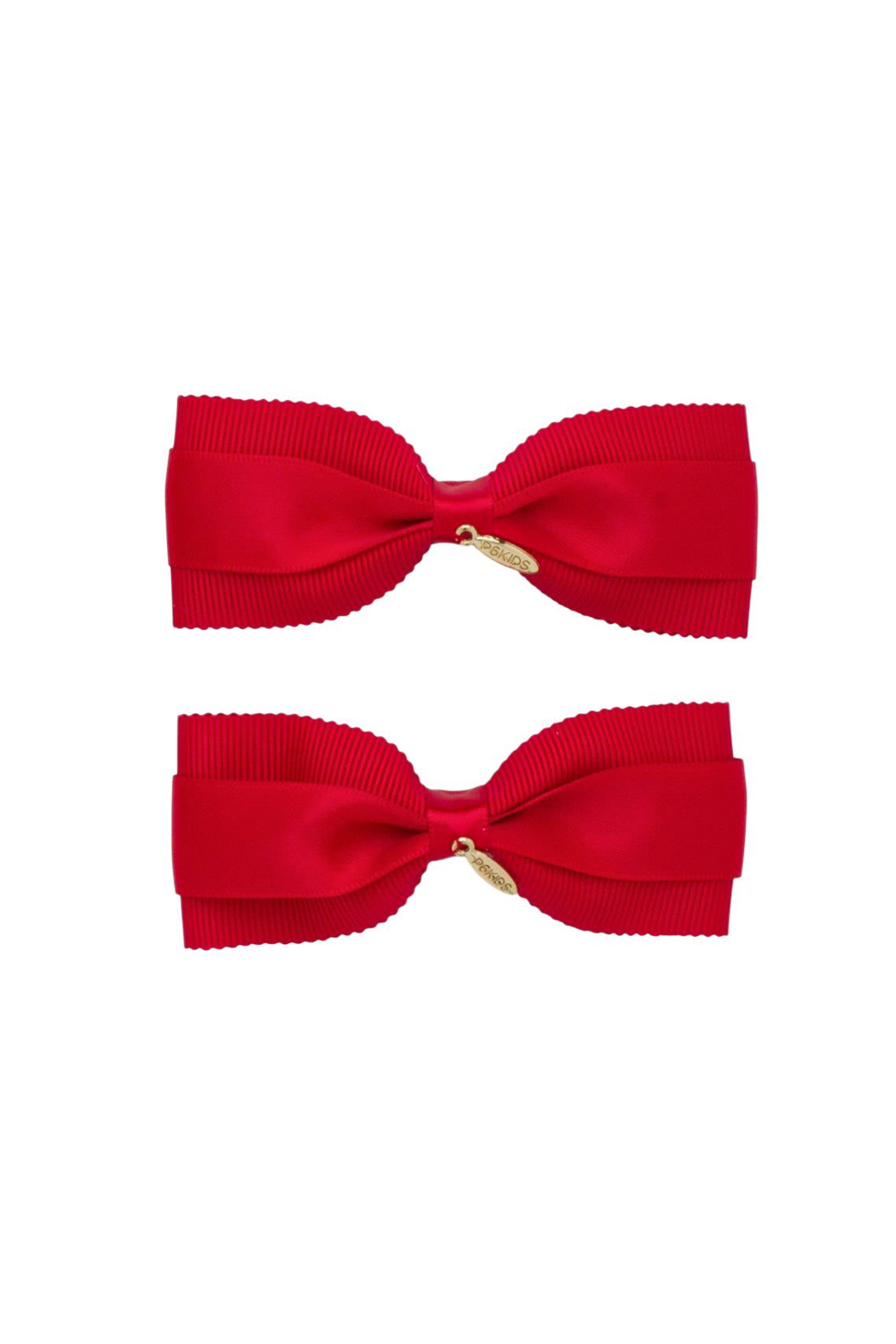Layla Duo Bow Clip Set of 2 - Red