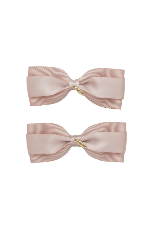 Layla Duo Bow Clip Set of 2 - Vanilla