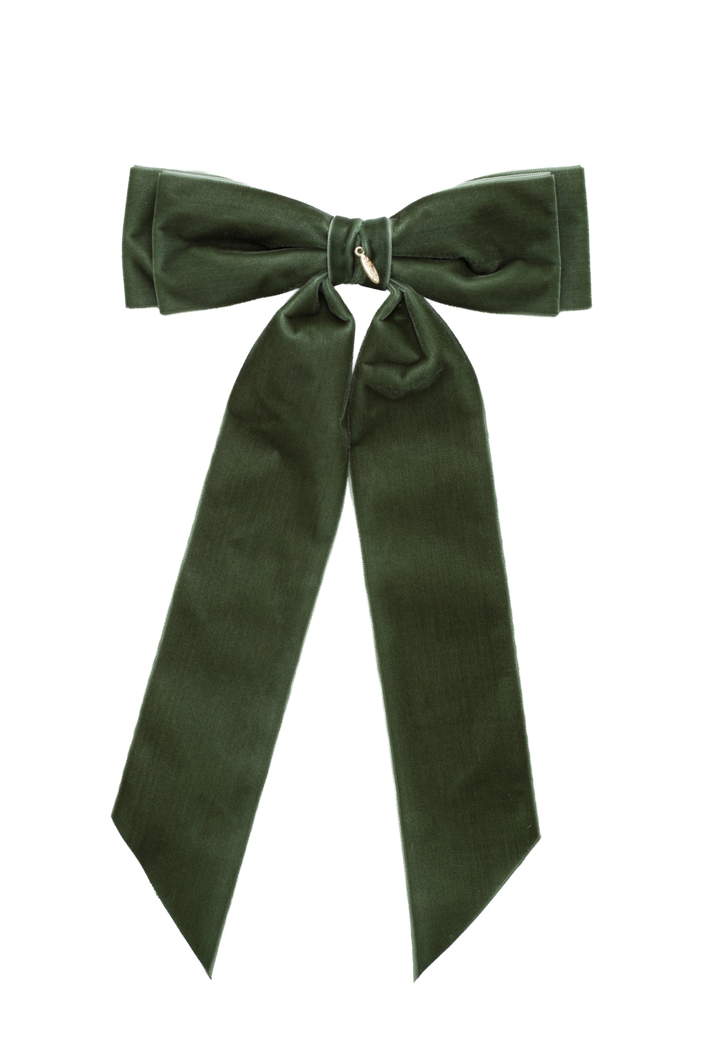 Madeline Velvet Clip - Forest Green Moss