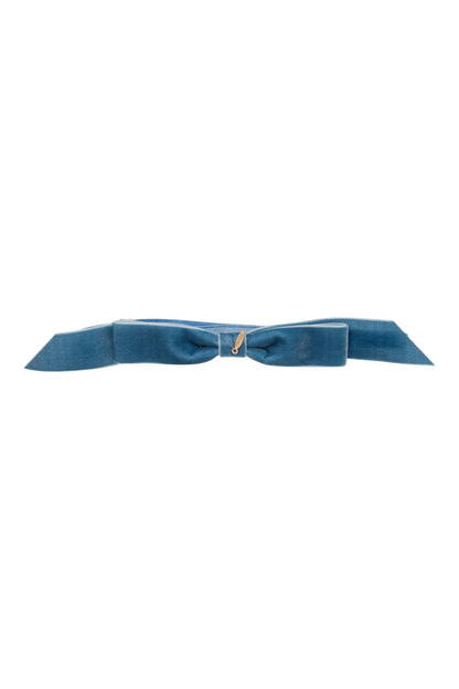 Matilda Velvet Wrap - Denim
