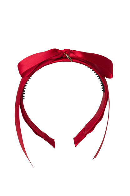 Matilda Satin Headband - Red