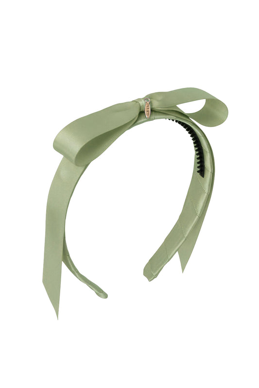 Matilda Satin Headband - Rustic Sage