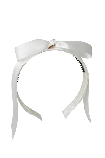 Matilda Satin Headband - White