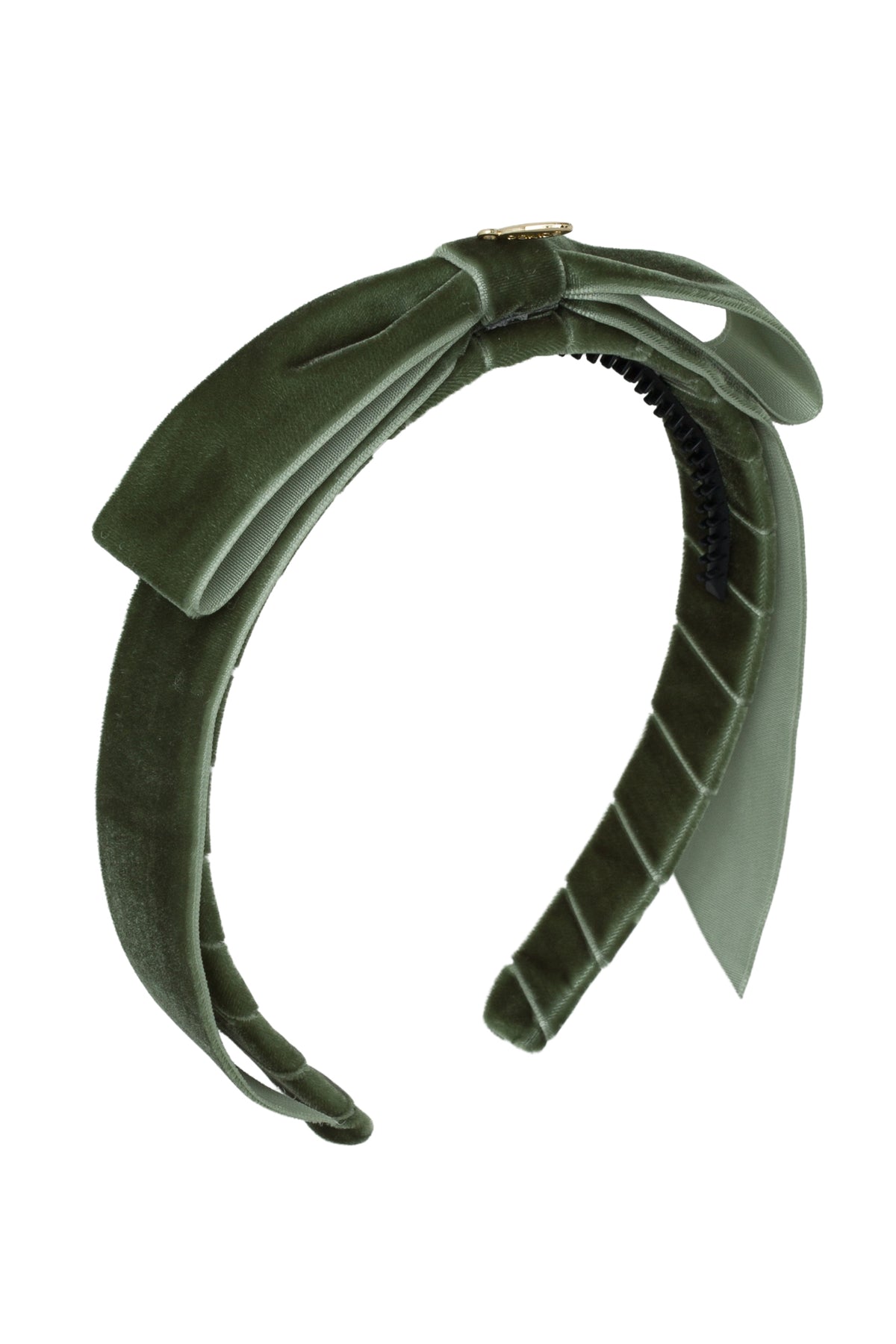 Matilda Velvet Headband - Forest Green Moss