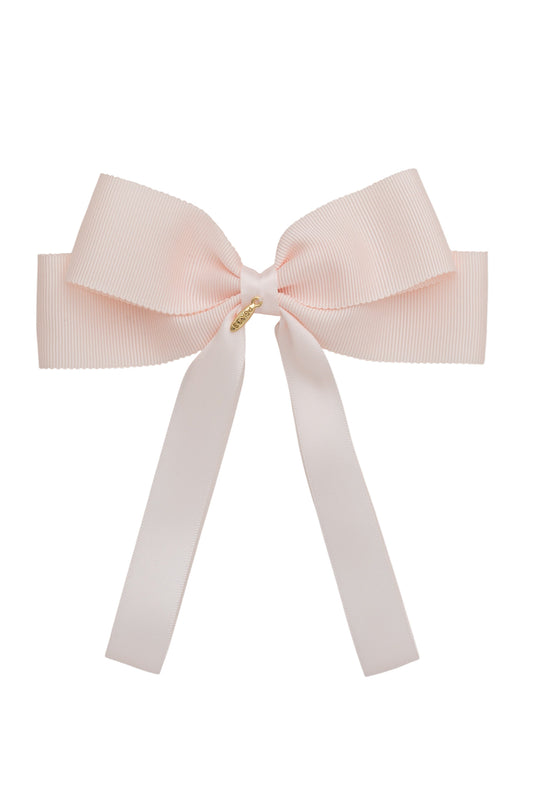 Noa Bow Clip - Palest Pink