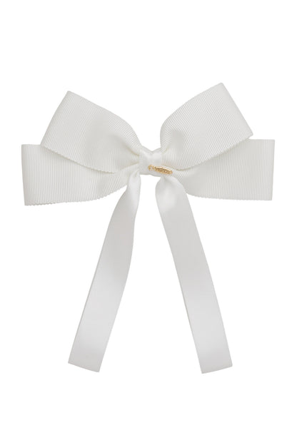 Noa Bow Clip - White