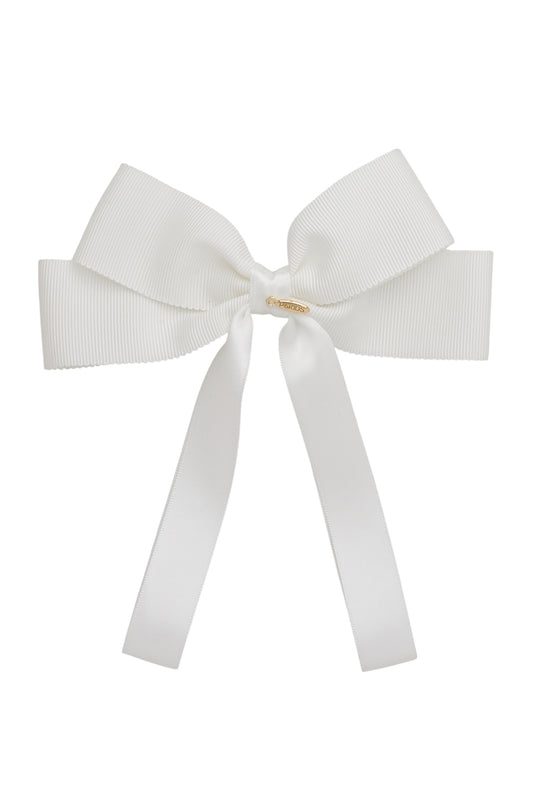 Noa Bow Clip - White