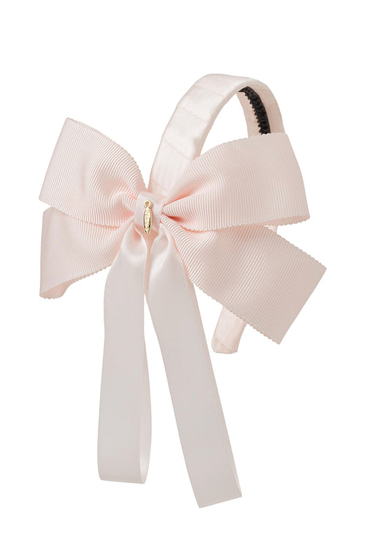 Noa Bow Headband - Palest Pink
