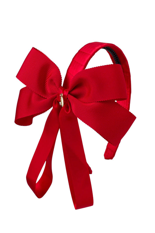 Noa Bow Headband - Red