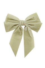 Oversized Bow Velvet Clip - Antique Green (Handmade in the USA!)