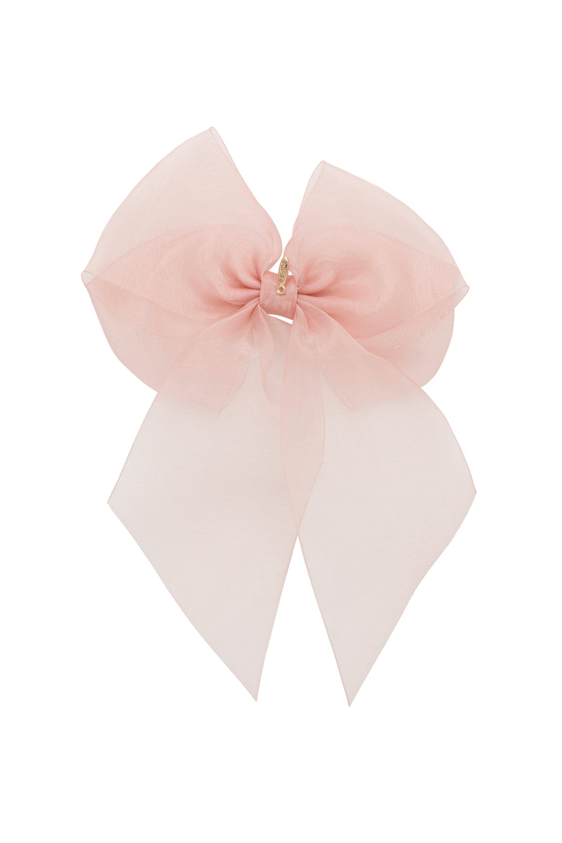 Oversized Organza Bow Clip  - Sweet Nectar (Handmade in the USA!)