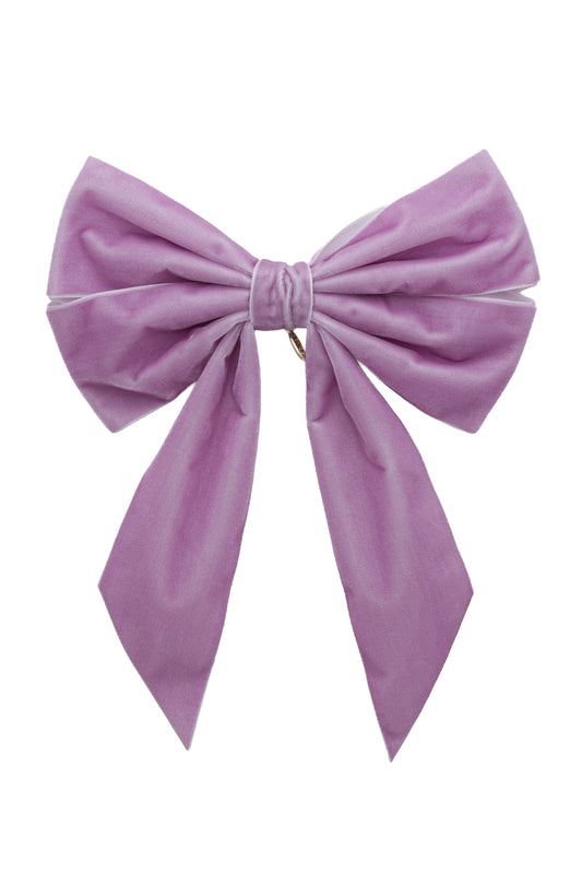Oversized Bow Velvet Clip - Lilac Fresco *NEW COLOR*