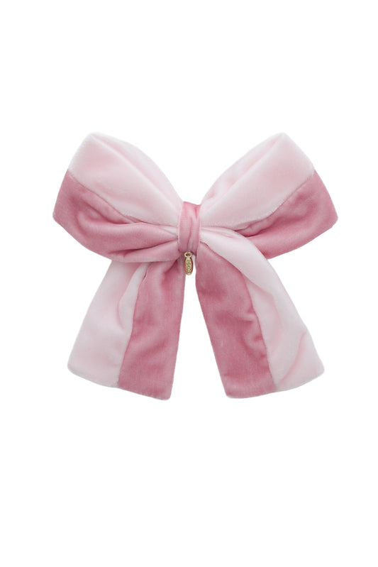 Pas De Deux Velvet Clip - Baby Pink/Dusty Rose