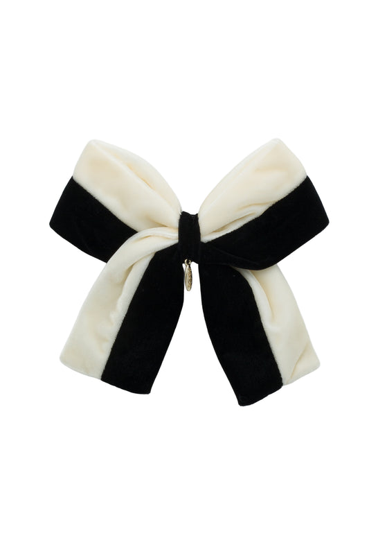 Pas De Deux Velvet Clip - Ivory/Black